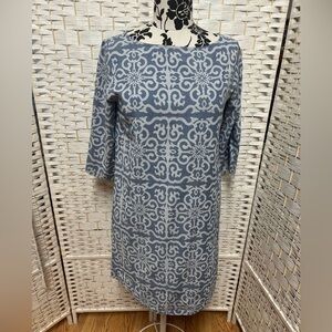Roller Rabbit Print Dress Size S Made In India 100% Cotton With‎ Pockets